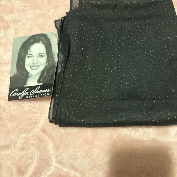 Set of 3 ,diferente designers Festive Snowman and Black Sheer Scarves - Picture 7 of 14